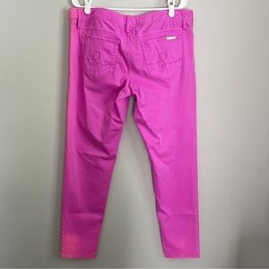 Lilly Pulitzer Dark Pink Worth Skinny 5-Pocket Jeans-Size 14